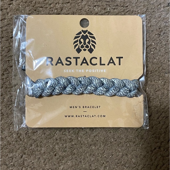 NWT Men’s Rastaclat Elephant Grey Shoelace Adjustable Bracelet - Picture 2 of 3